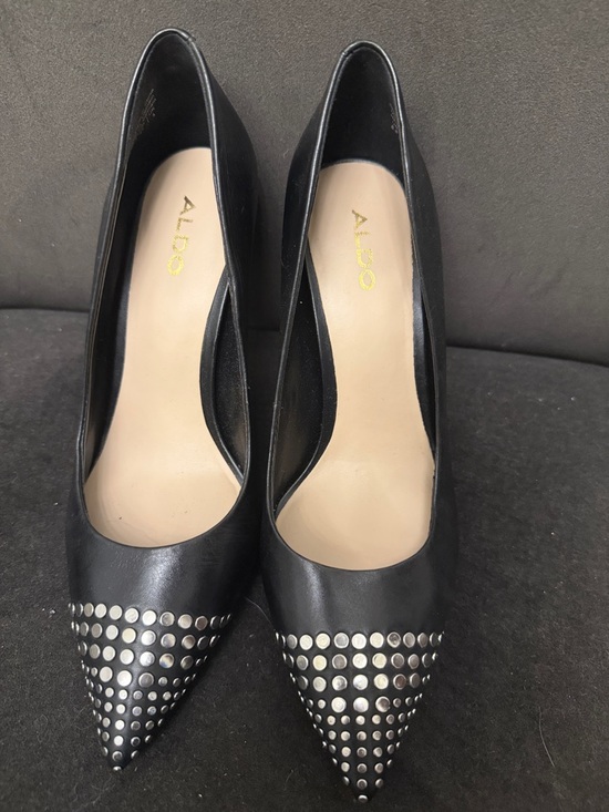 Aldo Shoes - Aldo Black Pointed Toe Studded Pumps